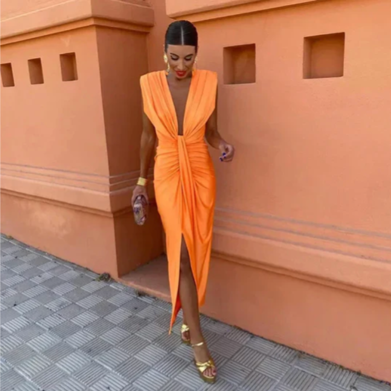 Vestido Plisado Elegante