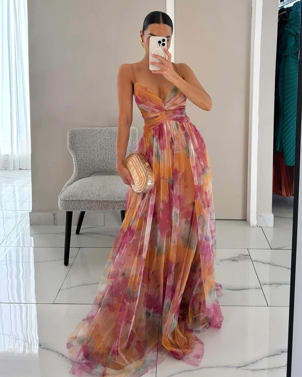 Sofia™ | Encantador vestido largo con estampado floral