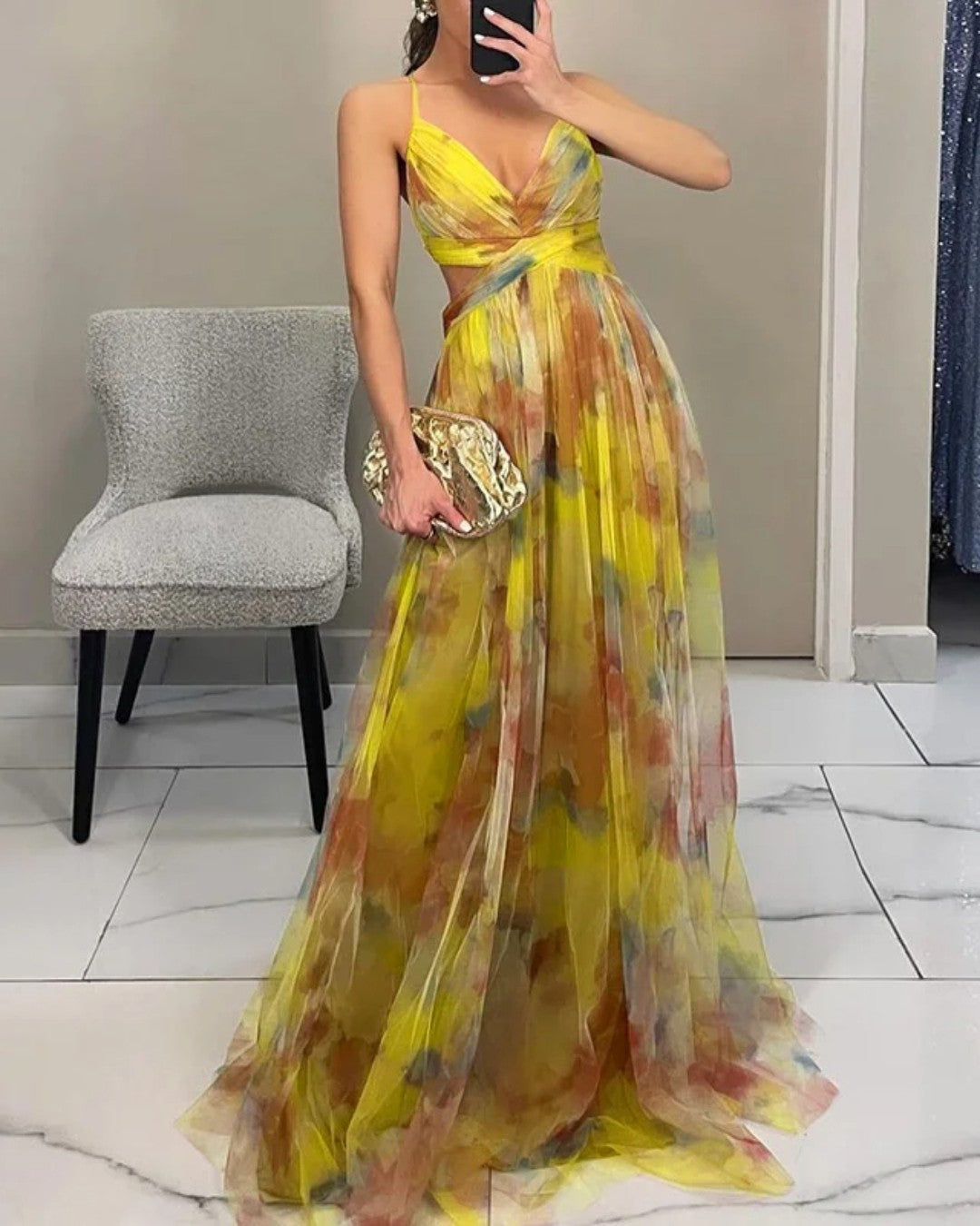 Sofia™ | Encantador vestido largo con estampado floral