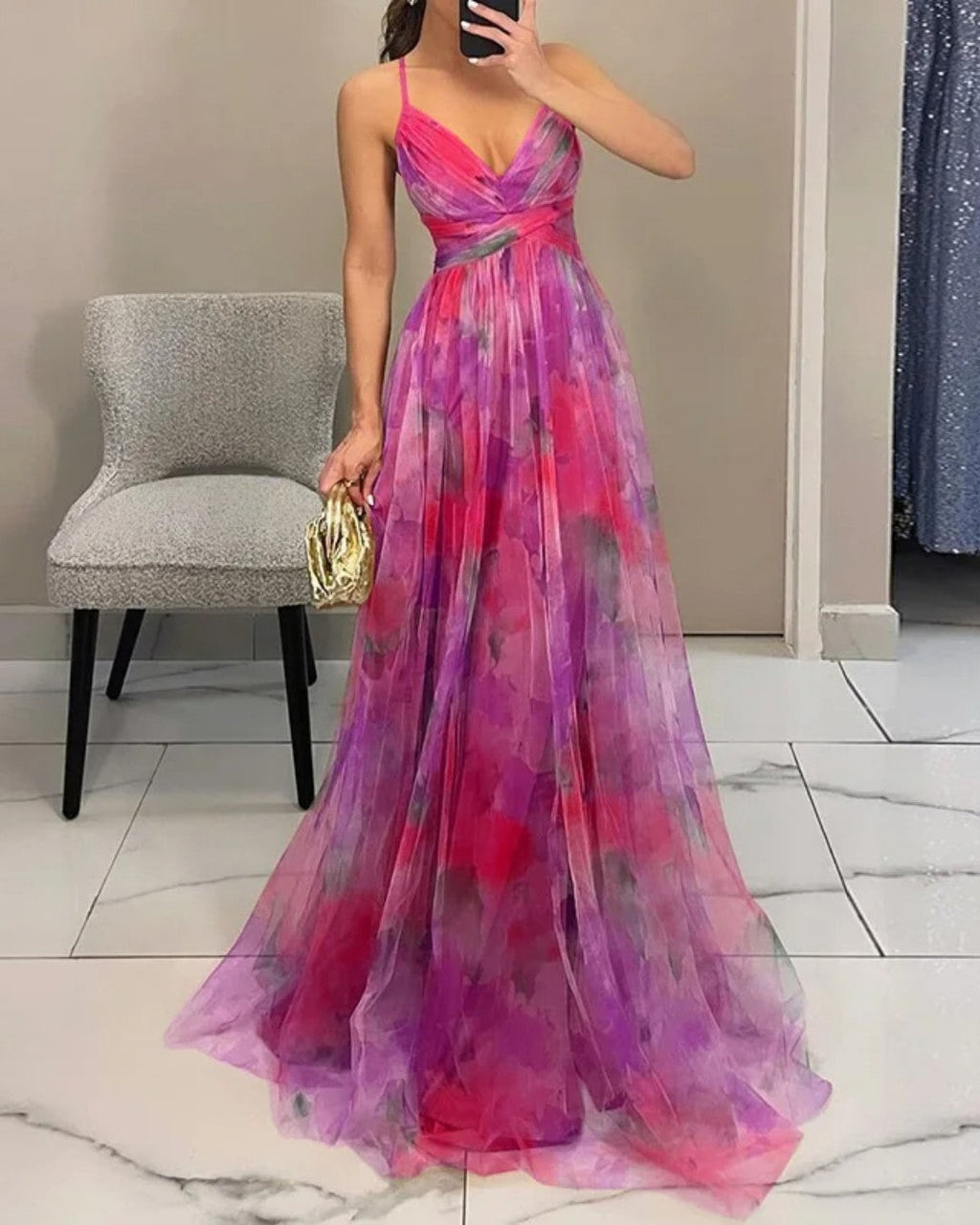 Sofia™ | Encantador vestido largo con estampado floral